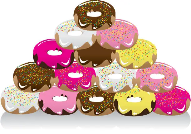 Vector illustration of Assorted Donuts