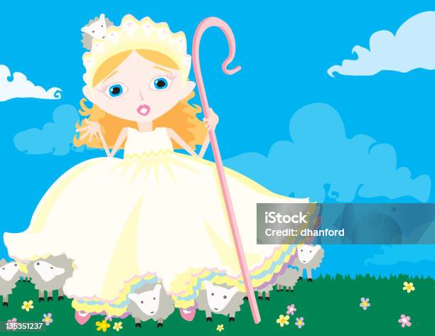 Little Bo Peep Verloren Hat Ihre Schafe Stock Vektor Art und mehr Bilder von Little Bo Peep - Little Bo Peep, Besorgt, Blume