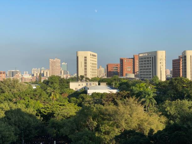 Tainan city view with cloudy sky
