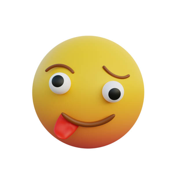 istock 3d illustration Emoticon expression silly face sticking out tongue 1353521599