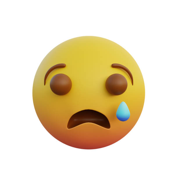 istock 3d illustration Emoticon expression shed sad tears 1353522468