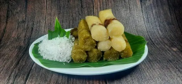 Putu Bambu made from sweet potato is a traditional cake from Indonesia