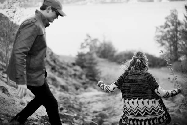 istock Affectionate Couple in Outdoor Nature Park 1353530234