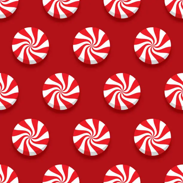 Vector illustration of Peppermint Pattern 1