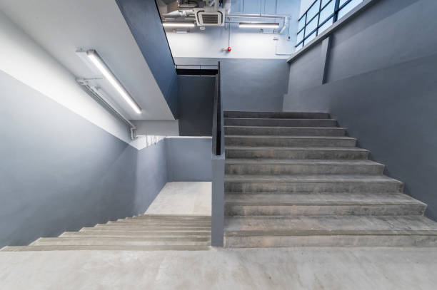 istock Interior view of empty stairway 1353534524
