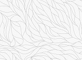 istock Curly waves tracery, curved lines, stylized abstract petals pattern. Seamless leaf background. Golden outline white texture. Organic wallpapers for printing on paper or fabric. Vector 1353537261
