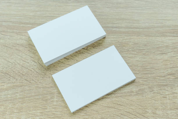 istock Business card on color background. 1353543925