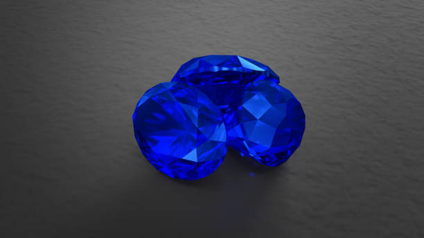 Sapphire Faceted Gemstones On Neutral Background Sapphire Faceted Gemstones On Neutral Background facet joint photos stock pictures, royalty-free photos & images