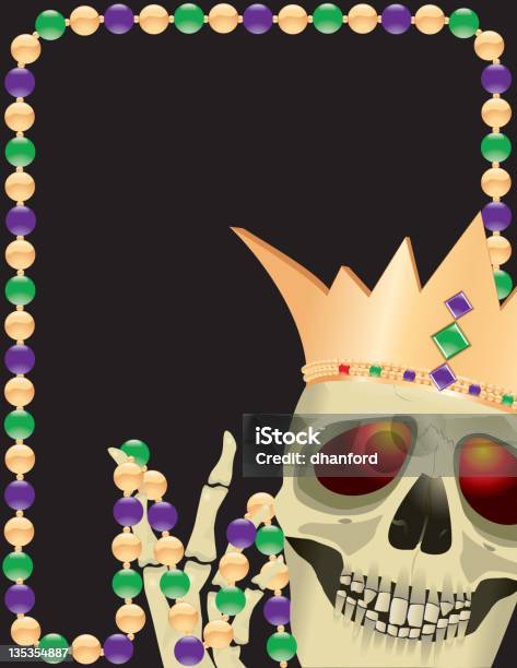 Mardi Gras Vaudou Crâne Avec La Couronne Vecteurs libres de droits et plus d'images vectorielles de Mardi Gras - Carnaval - Mardi Gras - Carnaval, Vectoriel, Fantasmagorie