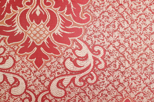 Close-up of a cotton fabric sofa.