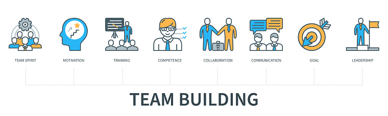 Team Building Graphics Common Team Building Concept Infographics Stock Illustration - Download Image ...