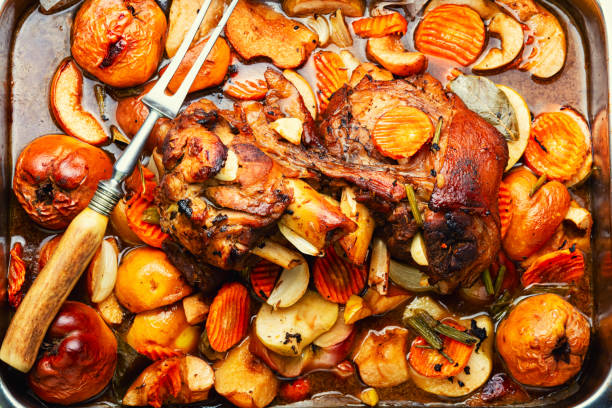 istock Braised meat with autumn fruits 1353552632