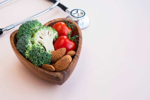 istock Healthy food for heart on pastel background. 1353552736