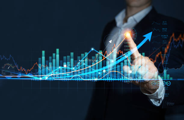 istock Business strategy development and growing growth plan.Businessman drawings growth graph of business. 1353555141