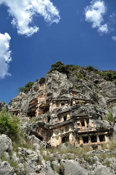 Photo of Rock-cut lycian tombs in Demre