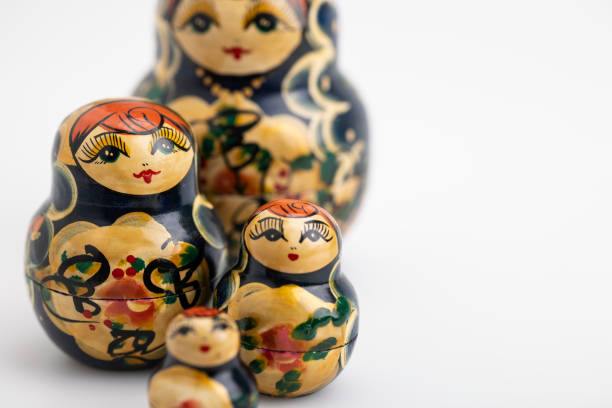 istock Traditional Russian doll on white isolated background 1353555728