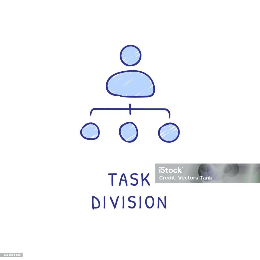 Divider Work Task Icon Task Division Stock Illustration - Download Image Now - Business ...