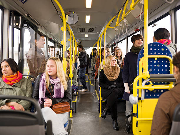 人のバス - bus inside of people train ストックフォトと画像