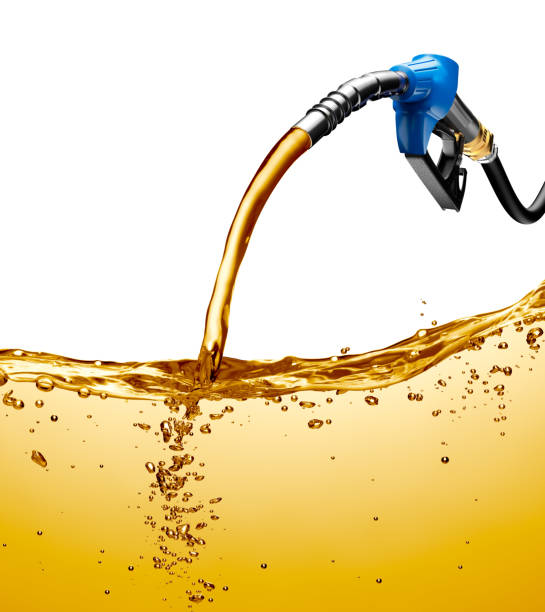istock Fuel pumping out from a gasoline pump 1353562321