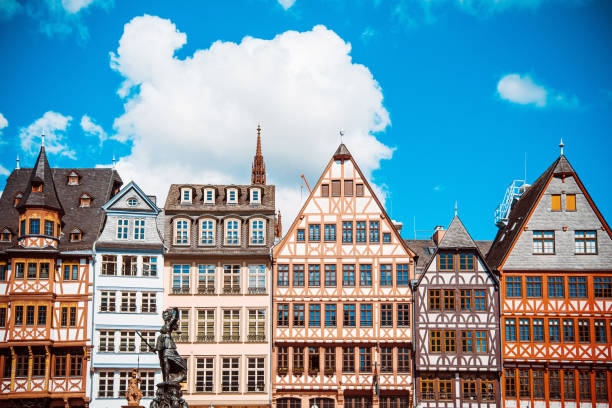 istock Antique building view in Frankfurt, Germany. 1353565635