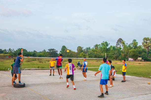 sepak takraw o voleibol de patada en el sudeste asiático, - sepak takraw fotografías e imágenes de stock