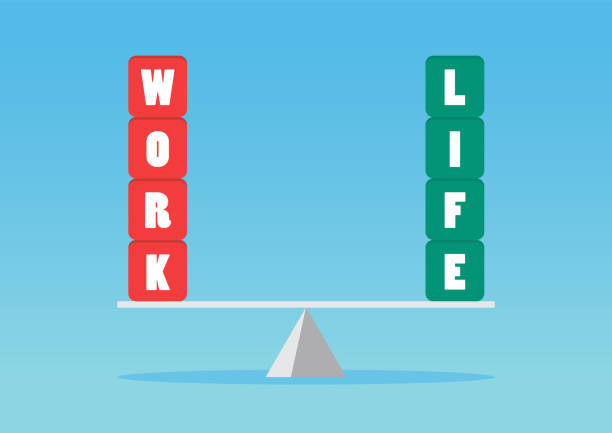 istock Illustration of Work life balance concept 1353567294