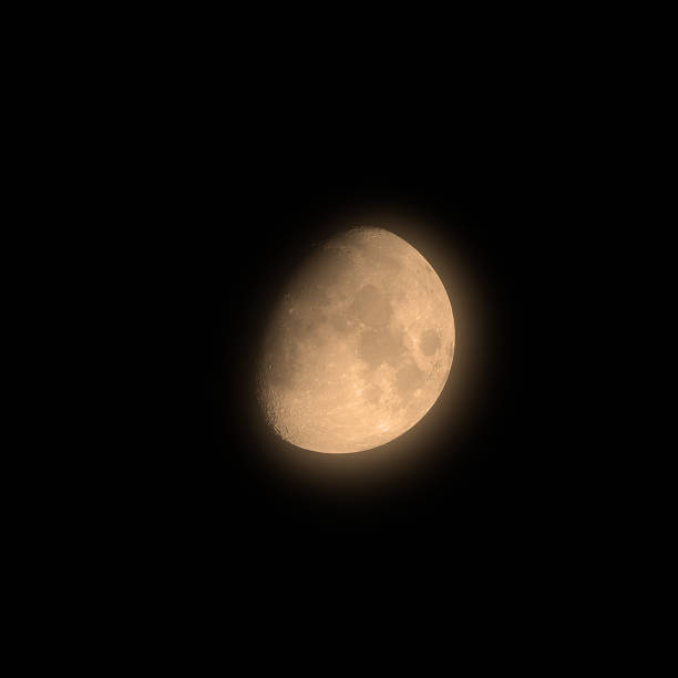 istock Moon photographed with long focal telescope. 1353569382