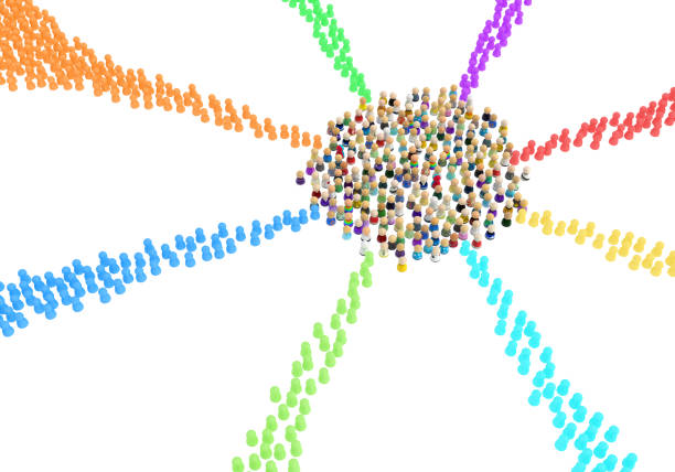 circle of people linked together>made from pipe cleaners.people lightbox