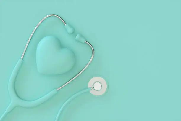 Photo of Stethoscope and Heart Design 3D Render