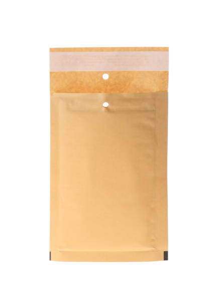 istock Kraft paper envelope isolated on white. Mail service 1353577712