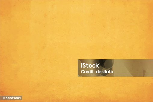 istock Empty blank bright vibrant mustard sunny yellow coloured horizontal grunge textured vector backgrounds 1353584884