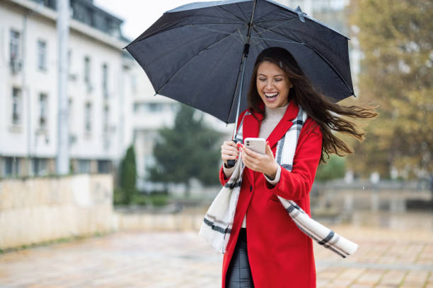 istock Good mood in bad weather 1353586010