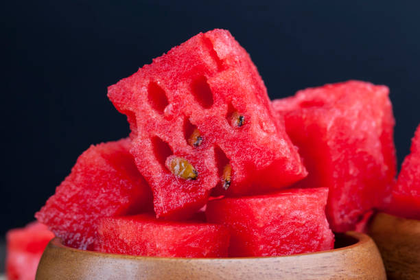 istock sliced red ripe watermelon close up 1353587591