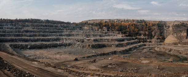 istock Granite Quarry. Extraction of granite. Panoramic view. 1353588656