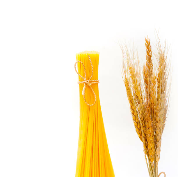 istock organic Raw italian pasta and durum wheat 1353588670