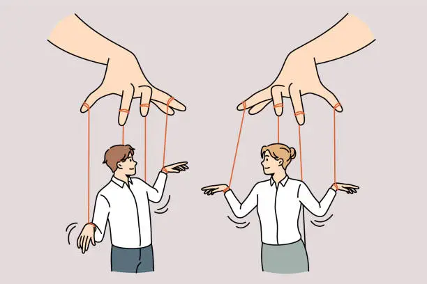 Vector illustration of Social influence and independence concept