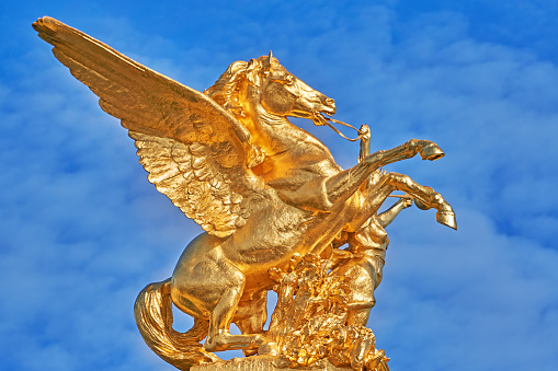 Golden statue of an Angel, Zagreb cathedral