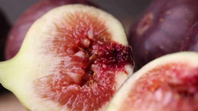 Ripe figs on table