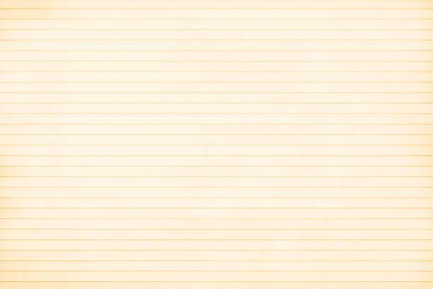 Vector illustration of Horizontal pale beige cream colored grunge vector backgrounds with single lined  narrow striped pattern on a paper sheet or page