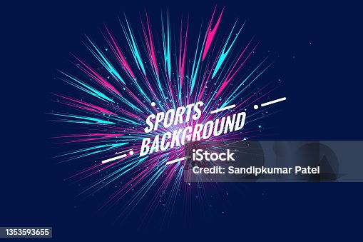 istock Sport template Design, Abstract Background, Dynamic Poster, Vector Illustration. 1353593655
