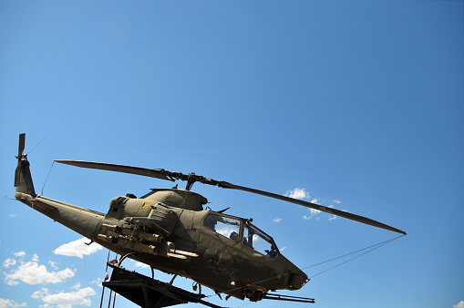 Sikorsky H-5 helicopter built about 1950 and photographed in USA in 1964. Kodachrome scanned film with grain.