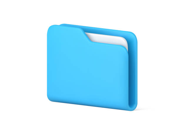 Blue folder for documents storage 3d icon vector illustration. Logotype archive data information Blue folder for documents storage 3d icon vector illustration. Logotype archive data information desktop user interface memory organizer isolated. Equipment directory carrying searching info file folder stock illustrations