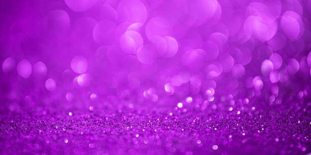 istock Lilac glitter christmas abstract background 1353597640
