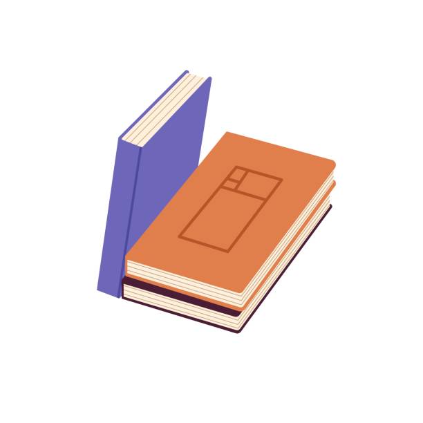 istock Paper books. Abstract fiction literature, novels for reading. Academic dictionary, school textbook lying and standing. Encyclopedias in hardcover. Flat vector illustration isolated on white background 1353598870
