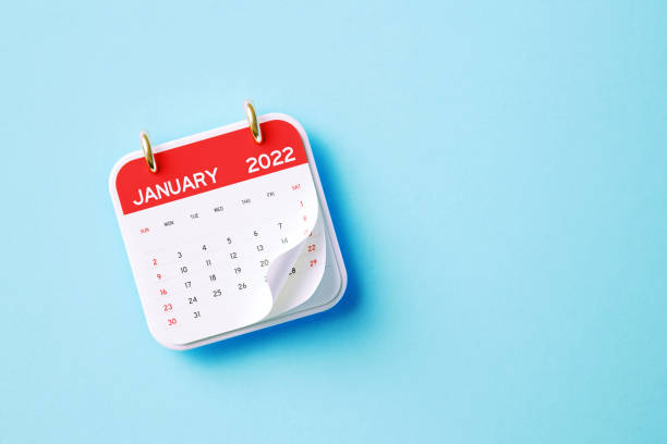 istock 2022 January Calendar Aquamarine Background 1353600103