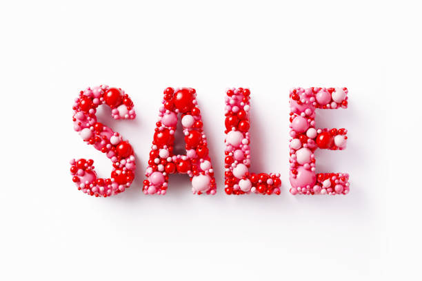 istock Colorful Spheres Forming Sale Word On White Background 1353600675