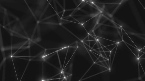 istock Abstract technology background from lines and dots. Plexus space geometrical backdrop 1353602595
