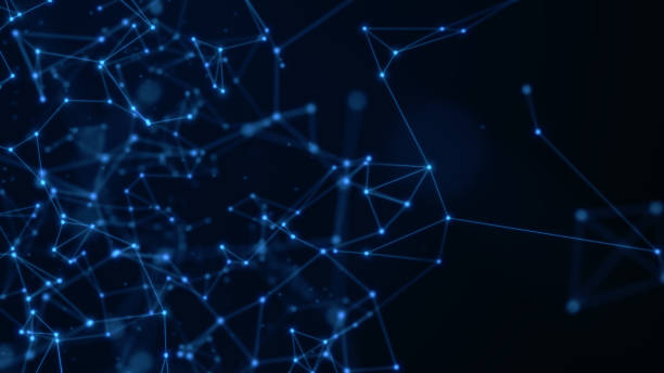 istock Abstract technology background from lines and dots. Plexus space geometrical backdrop 1353602657