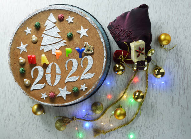 istock Vasilopita ,traditional decorated cake for 2022 1353604372
