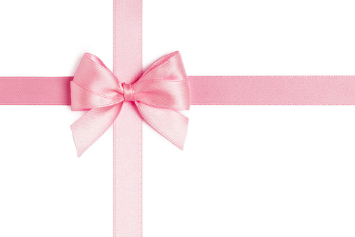 A white gift box wrapped with a simple bow and ribbon.JPG contains clipping path for your convenience.